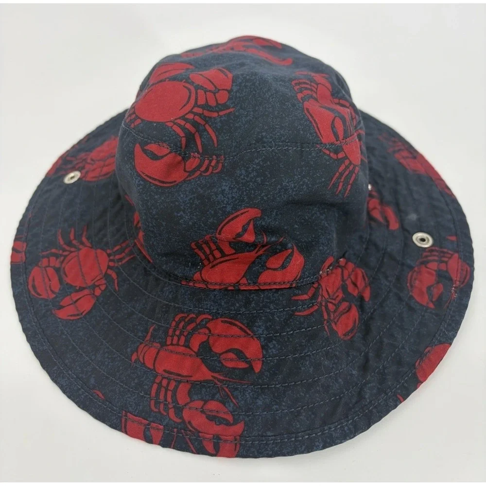 Gymboree Hat 2T - 3T Lobster Sun Bucket Adjustable Chin Strap
